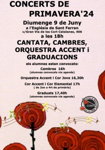 CONCERTS PRIMAVERA'24 graduacions