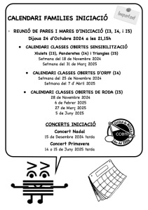 calendari families inic 2024:25